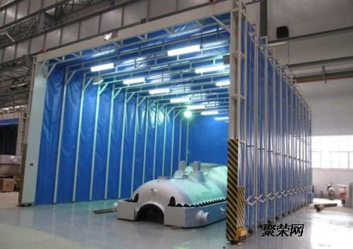 喷漆专用伸缩移动喷漆房 山东新迈环保设备生产厂